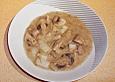Feines Rindsfrikassee mit Spargel und Champignons