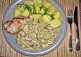 Schweiner&uuml;ckensteak mit Zucchini - Pilz - Gem&uuml;se