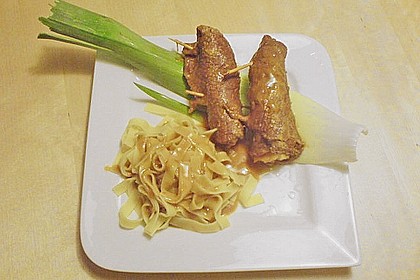 Rouladen mit Orangen - Lauchf&uuml;llung
