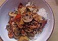 H&auml;hnchen mit Champignons und Tomaten