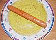 Bockwurst im w&uuml;rzigen Pfannkuchenteig all&acute;italiamann