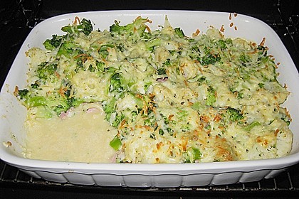 Blumenkohl - Brokkoli - Auflauf mit Nudeln 5