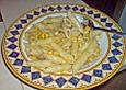 Nudeln mit Knoblauch - Sahneso&szlig;e und Mais