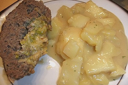 Hackbraten mit Porreef&uuml;llung 10