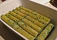 Cannelloni gef&uuml;llt mit Chilispinat,  Ziegenfrischk&auml;se und Pinienkernen