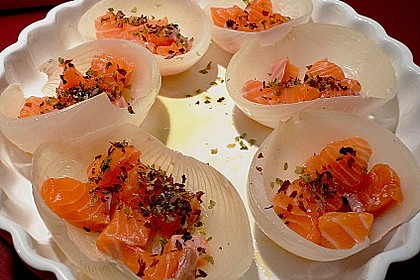Fischgratin im Zwiebelmantel 1