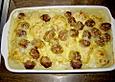 Blumenkohlauflauf mit Bratwurtsb&auml;llchen und Kartoffeln