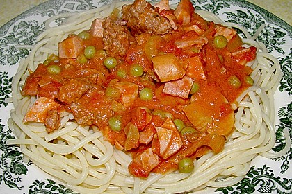Spaghetti mit Sauce - Allerlei