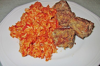 Griechische Hackb&auml;llchenspie&szlig;e mit Fetakern und Tomatenreis 19