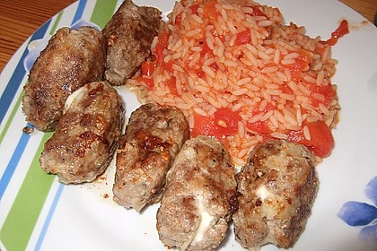 Griechische Hackb&auml;llchenspie&szlig;e mit Fetakern und Tomatenreis 26