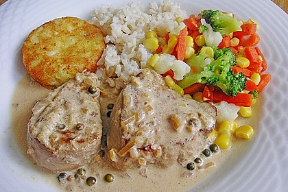 Schweinefilet mit gr&uuml;nem Pfeffer