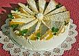 Torte mit Topfen und Pfirsichen