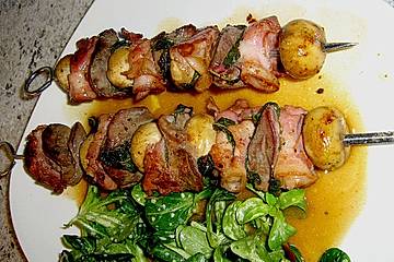 Geflügelleber - Spieße