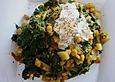 Pasta mit Spinat und Kichererbsen