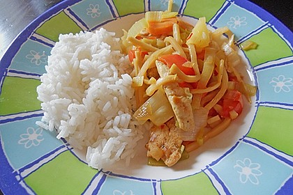 Asiatisch - scharfe Gem&uuml;sepfanne mit Ananas 1