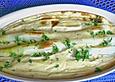 Spargel &uuml;berbacken mit Filetsteaks