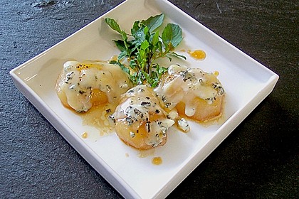 Gebratene Birne mit Gorgonzola