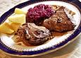 Winterliche Hirschsteaks
