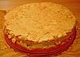 Rhabarberkuchen mit Vanillepudding und Baiser