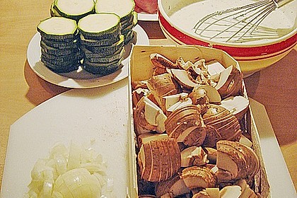 Nudelauflauf mit Champignons und Putenbrust