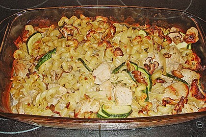 Nudelauflauf mit Champignons und Putenbrust 2