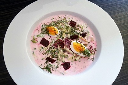 Litauische Rote - Bete - Suppe (kalt)