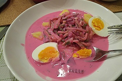 Litauische Rote - Bete - Suppe (kalt) 2
