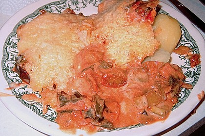 Lauchschnitzel &uuml;berbacken