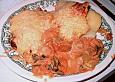 Lauchschnitzel &uuml;berbacken
