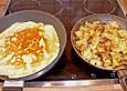 Pfannkuchen mit Bratkartoffeln gef&uuml;llt