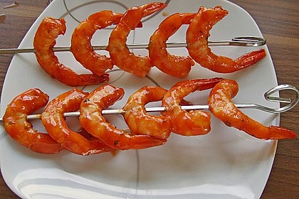 BBQ Garnelen in Honig - Senf - Sauce 7