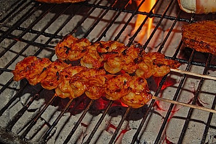 BBQ Garnelen in Honig - Senf - Sauce 2