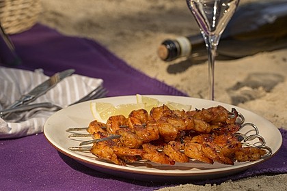 BBQ Garnelen in Honig - Senf - Sauce 6
