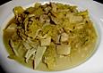 Huhn - Wirsing - Nudeltopf mit Kokosmilch