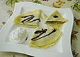 Cr&ecirc;pes mit Nuss - Nougat - Creme