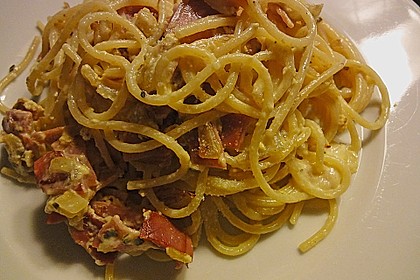 Sayas leichte Spaghetti Carbonara 3