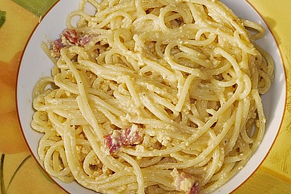 Sayas leichte Spaghetti Carbonara 5