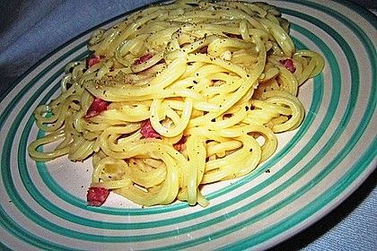 Sayas leichte Spaghetti Carbonara 8