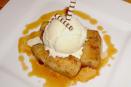 Flambierte  Bananen mit Vanilleeis 1