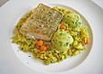 Zanderfilet auf Curryspitzkohl mit Petersilien - Kartoffelstampf