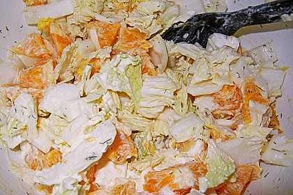 Chinakohl mit Orangenwürfeln 23