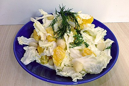 Chinakohl mit Orangenwürfeln 12