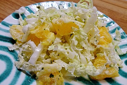 Chinakohl mit Orangenwürfeln 6