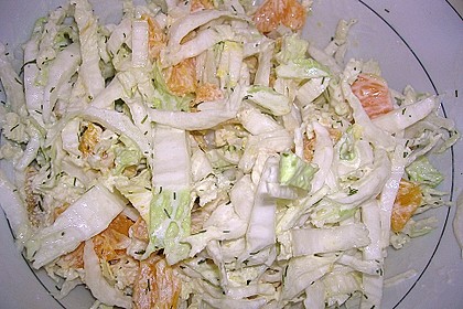 Chinakohl mit Orangenwürfeln 26
