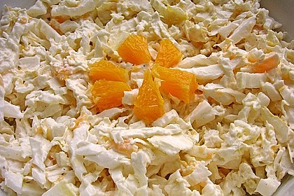 Chinakohl mit Orangenwürfeln 13