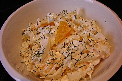 Chinakohl mit Orangenwürfeln 5