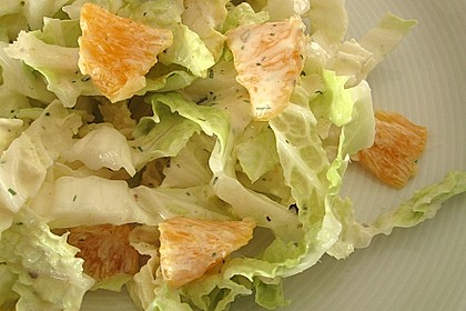 Chinakohl mit Orangenwürfeln 14