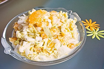 Chinakohl mit Orangenwürfeln 18