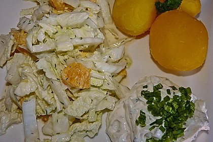 Chinakohl mit Orangenwürfeln 17