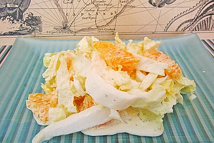 Chinakohl mit Orangenwürfeln 10